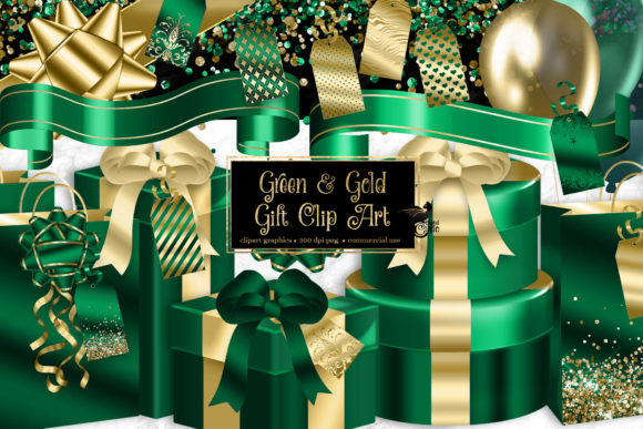 Download Green and Gold Gift Clipart - Gift clipart Collection