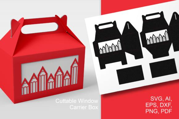 Download Pencils Window Var 2 Gable Box Template - Premium Bundle