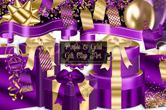 Download Purple and Gold Gift Clipart - Gift clipart Collection