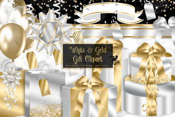 Download White and Gold Gift Clipart - Gift clipart Collection