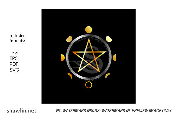 Download Phases of the Moon and Golden Pentacle - Phases of the moon Collection