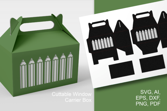 Download Pencils Window Var 3 Gable Box Template - Premium Bundle