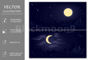Download Two Phases of the Moon - Phases of the moon Collection